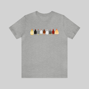 Chickens In A Line Unisex T-shirt